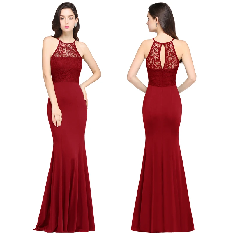 CPS617 Red Robe demoiseur d'honneur, ТРАПЕЦИЕВИДНОЕ бордовое кружевное платье подружки невесты, длинное шифоновое платье для выпускного вечера, свадебные вечерние платья - Цвет: CPS617 Red