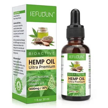 

30ml 100% Organic Hemp CBD Oil 3000mg Bio-active Hemp Seeds Oil Extract Drop for Pain Relief Better Sleep Reduce Anxiety