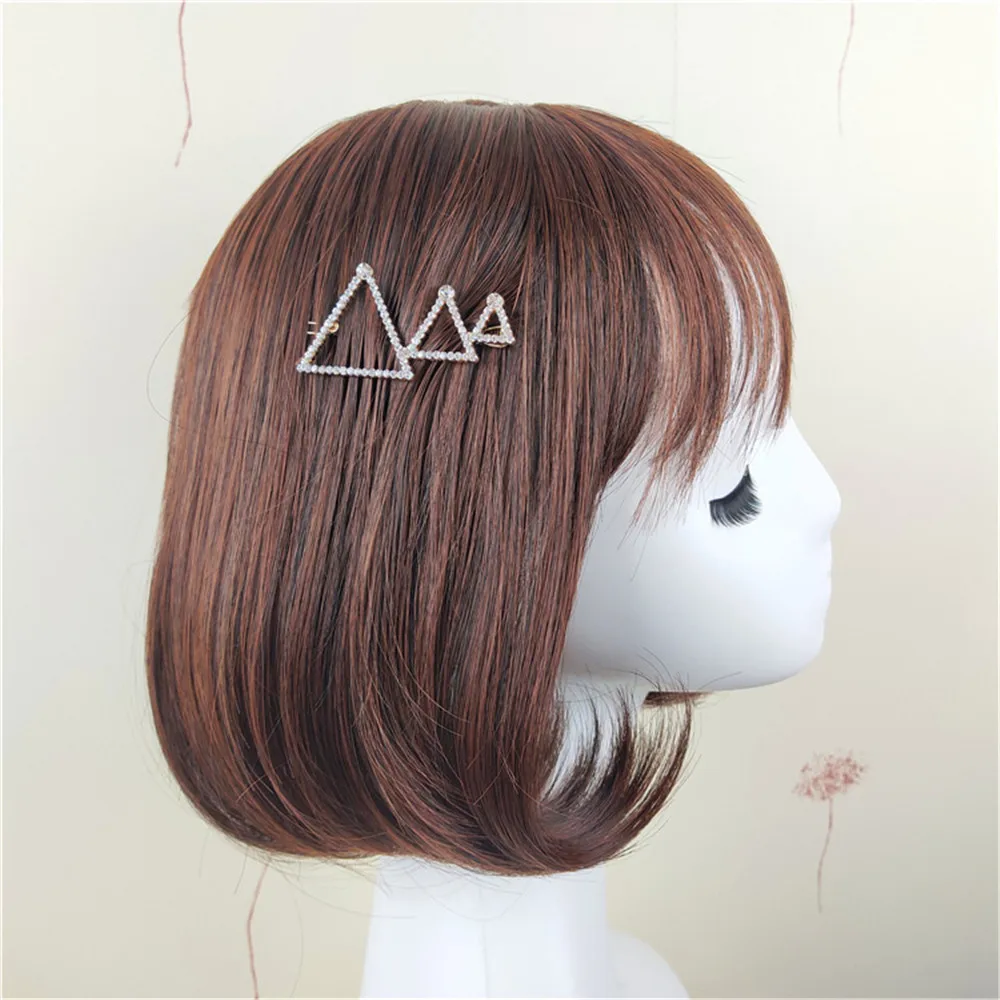 1PC New Shining LOVE Triangle Star Hairpins Diamond Barrette Hair Clips For Girls Styling Tool Hairgrip Women Hair Accessories (15)