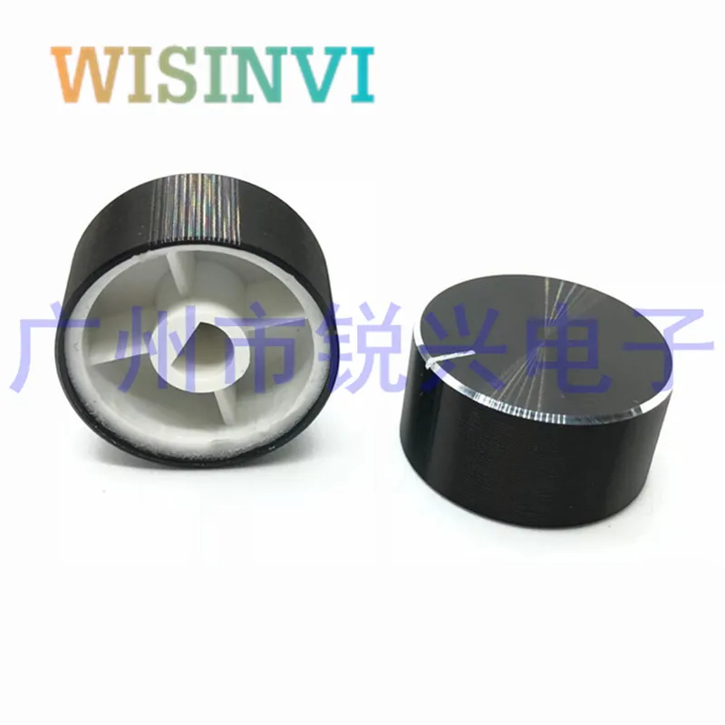 1 PCS 25*13mm 25x13mm 6mm Welle Loch Aluminium Legierung Potentiometer Knopf Schwarz (D-achse) – Detail 1