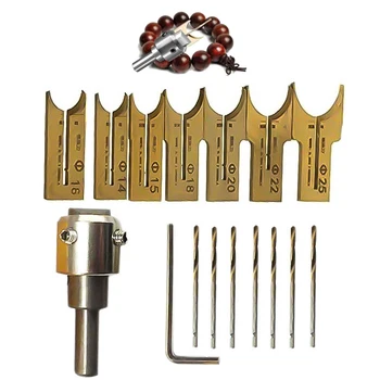 

Portable Wood Bead Maker Beads Drill Bit Milling Cutter Set Woodworking Tool