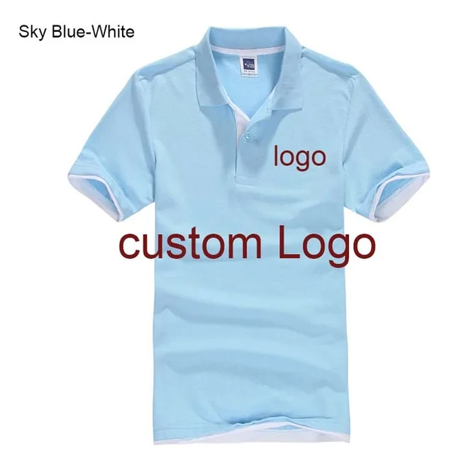 NEEDBO мужские рубашки поло с коротким рукавом Индивидуальные тенниска с логотипом печать DIY ваш собственный дизайнерская футболка-поло мужские тонкие повседневные топы - Цвет: 11