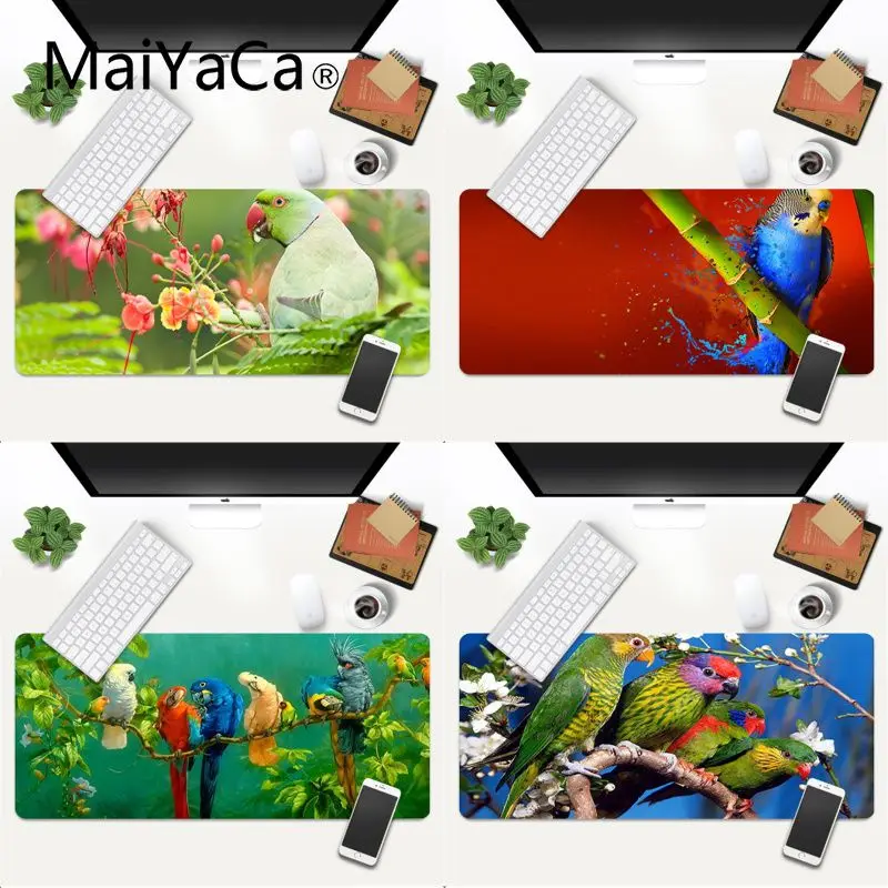 

MaiYaCa Custom Skin Cute parrot Rubber Pad to Mouse Game Gaming Mouse Pad Large Deak Mat 700x300mm for overwatch/cs go