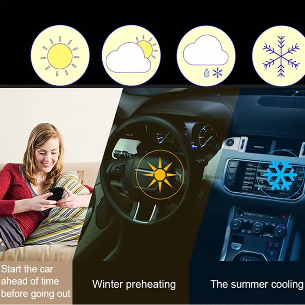  Smartphone Remote Start Keyless Entry PKE APP Car Alarm System Car Engine Central Lock The Remote C