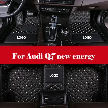

Custom 3d Leather car floor mats car styling accessories leather Car Floor Mats Waterproof Mat+LOGO For Audi Q7 new energy