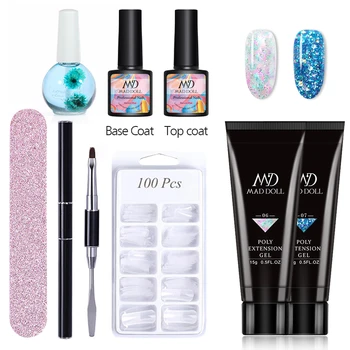 

8/4Pcs /Lot 15g Acrylic Quick Builder Nail gel Poly-Gel Glitter UV Extension Gel Acrylic Gel Polishes Nail Art Set