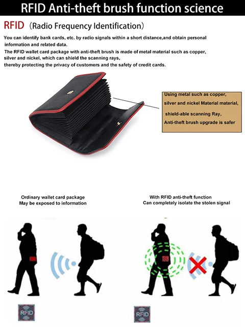 Первый слой воловьей кожи мульти-бит RFID Бумажник Противоугонная Кредитная карта рукав кожаный кошелек для монет