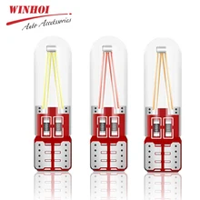 10 шт. T10 Led Canbus W5W 194 168 силикагель COB лампа накаливания номерного знака Светильник Универсальный Автомобильный габаритный фонарь клиновидные боковые светильник