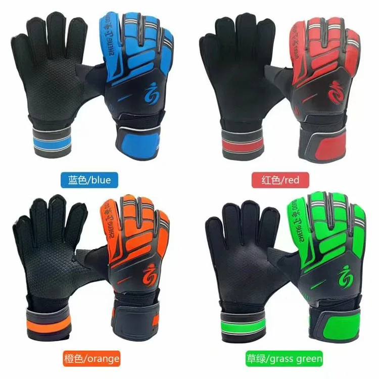

Goalkeeper Gloves with fingerstall Football Goalkeeper Children Adult Gloves Thickened Latex Anti-slip Protection Finger