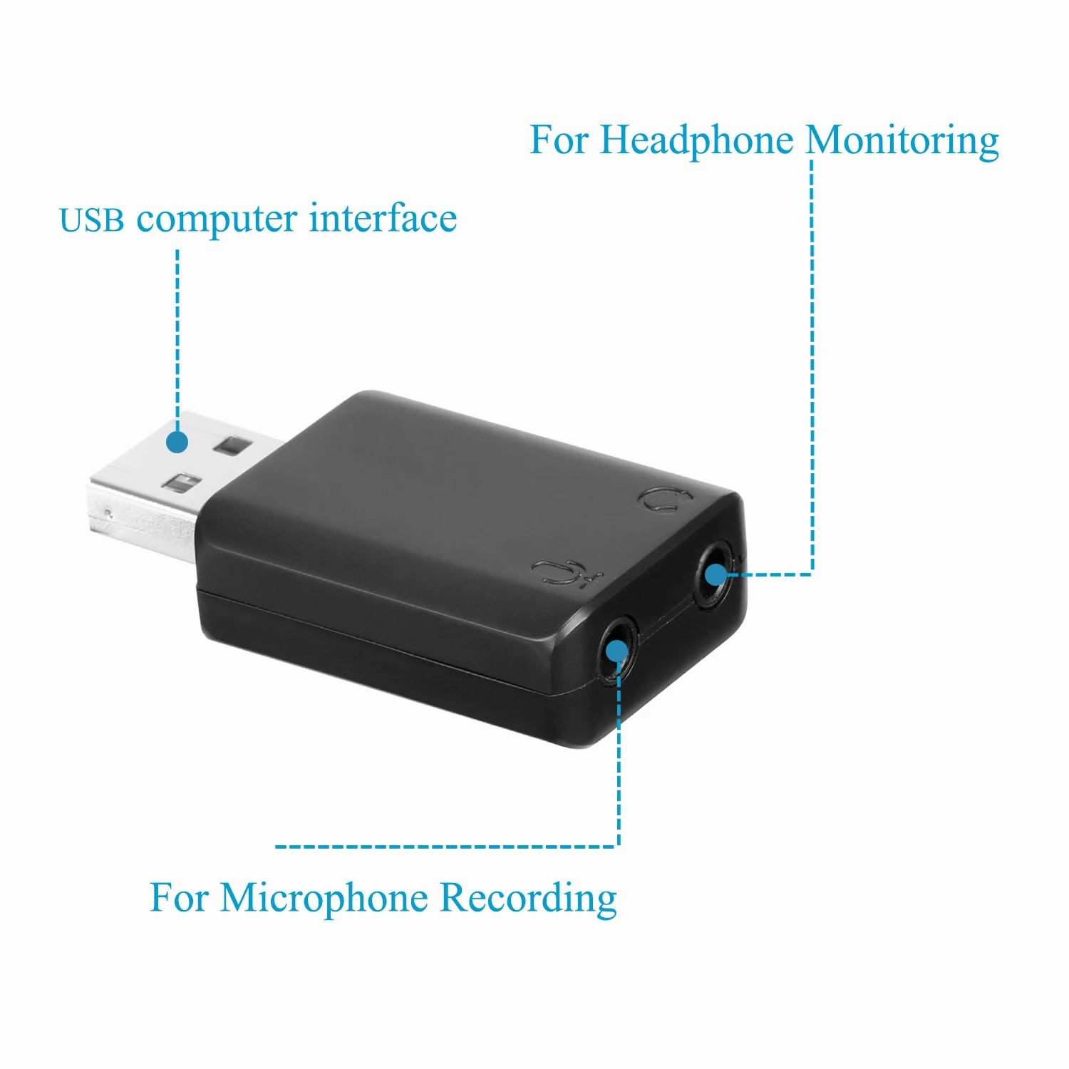 BOYA BY-EA2/EA2L USB 외부 사운드 카드 데스크탑 노트북 USB 3.5mm 헤드셋 마이크 오디오 박스 어댑터 액세서리