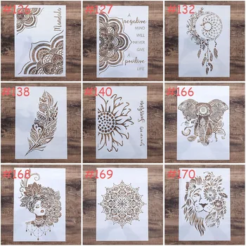 

A4 A3 A2 Size DIY Craft Layering Mandala Stencil For Wall Painting Scrapbooking Stamping Album Decorative Embossing Paper Card s