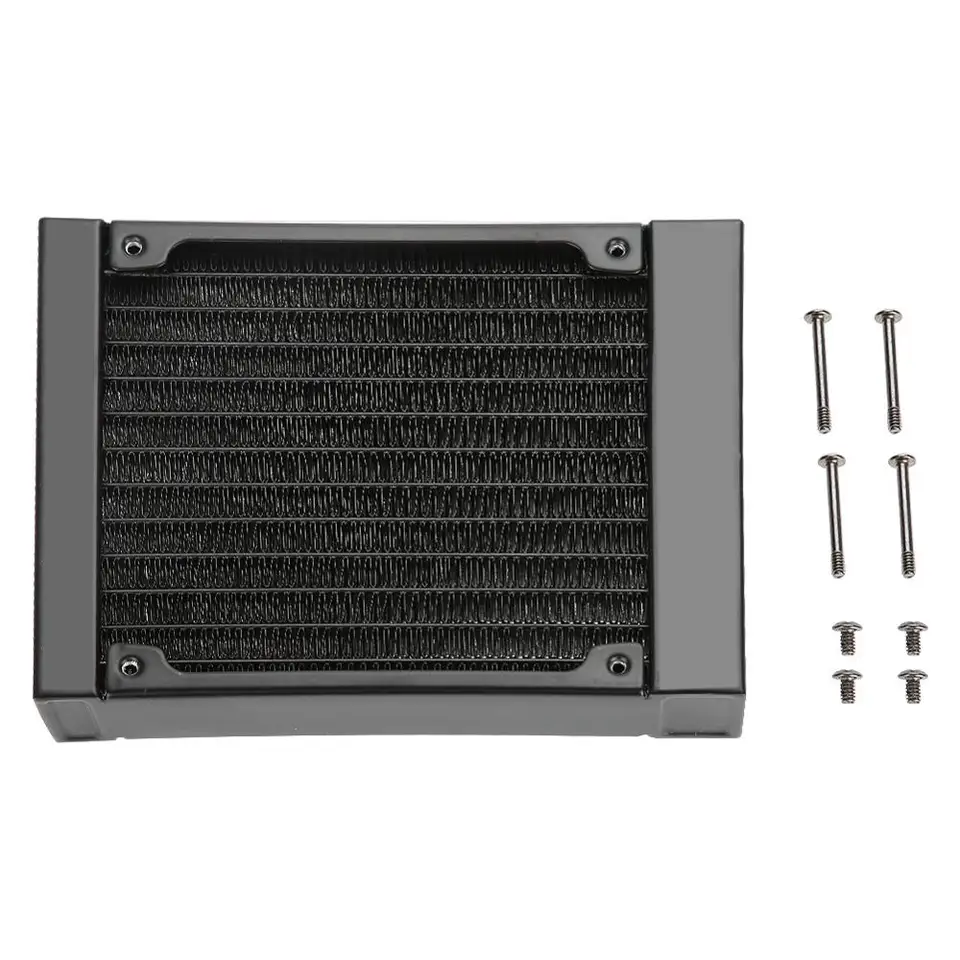 Radiatore Per Raffreddamento Ad Acqua PC – 240 Mm, 18 Tubi, In Alluminio, Attacchi G1/4, Per CPU E VGA