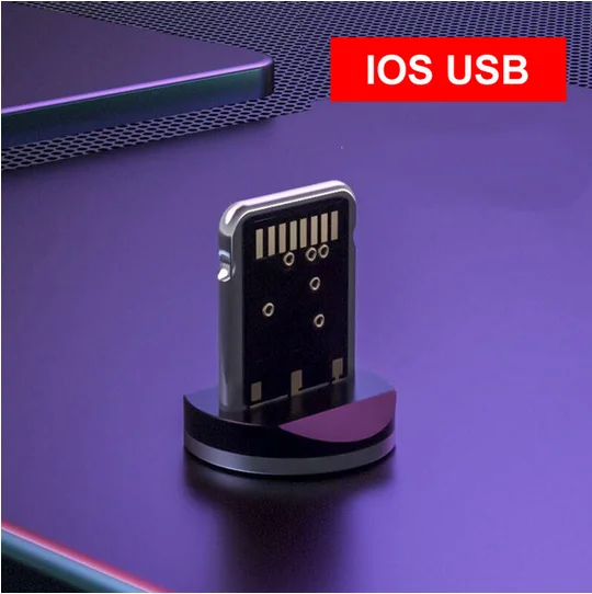 only iphone plug Магнитный кабель Олаф 1 м, Micro usb кабель для samsung S9 S10, usb type-C кабель для iPhone X 8 7 11 Pro, USB C, Магнитный зарядный кабель - Цвет: only iphone plug