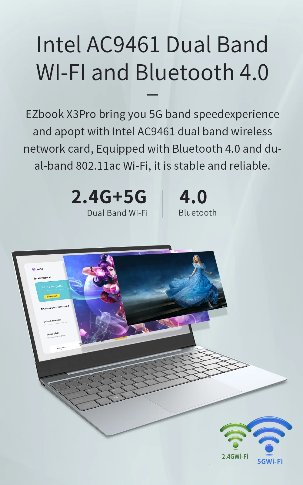 Jumper EZbook X3 Pro Notebook 13.3 inch Windows 10 OS Ultrabook Intel Apollo Lake N4100 CPU 8GB DDR4 RAM 180GB SSD Laptop