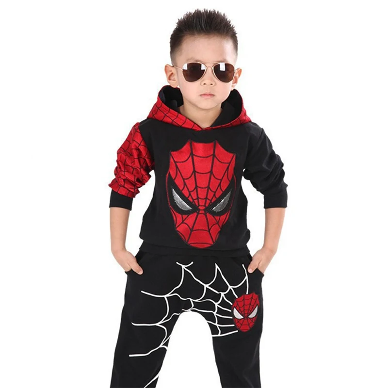 Осенне-зимняя детская одежда Комплекты одежды для маленьких мальчиков; костюм «Человек-паук»; детская одежда для мальчиков Костюмы костюм 2, 6, 8 лет