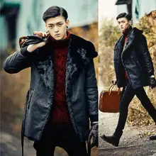 Осенняя черная кожаная куртка из искусственного меха норки, Мужская зимняя утолщенная теплая меховая кожаная куртка, мужские свободные куртки, модные B