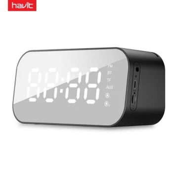 

HAVIT M3 Portable Bluetooth Speaker Alarm Clock Wireless LED Display Temperature with FM Radio Support Subwoofer Music Player