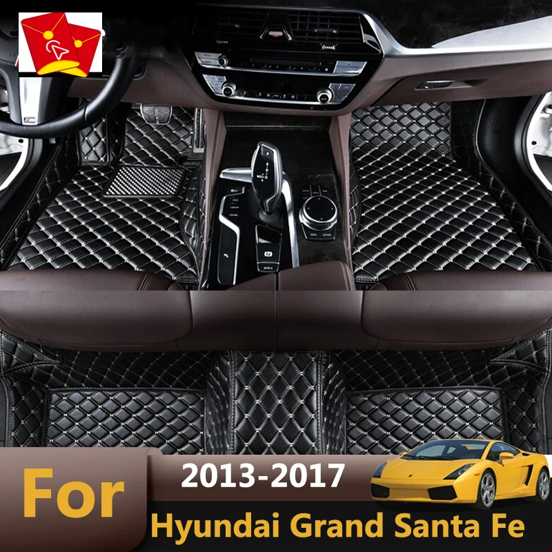 Автомобильные коврики для Hyundai Grand Santa Fe 2017 2016 2015 2014 (6 сидений) автомобильного