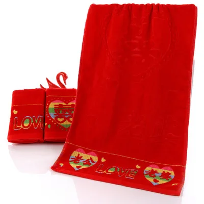 Mailing75X35CM хлопок Красное Полотенце вышивка подарок свадебные принадлежности полотенца для влюбленных банные полотенца для взрослых Vs розовый
