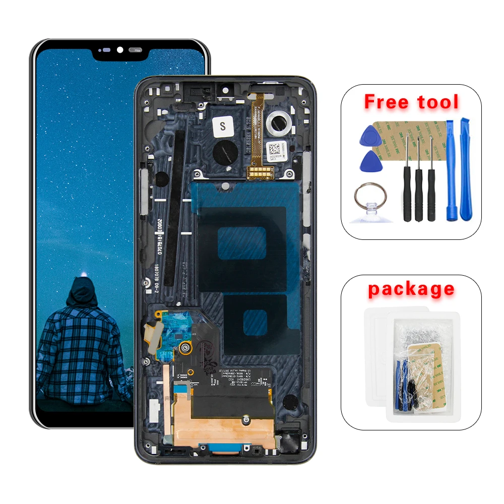 

LCD For LG G7 LCD G710 G710EM G710PM G710VMP LCD Display Touch Screen Digitizer Assembly Frame For LG G7 thinQ LCD