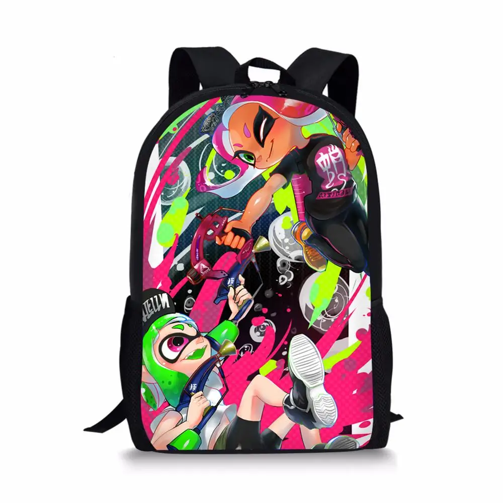 CDGX1175C Игра Splatoon 2 студентов школьный рюкзак, набор/3 шт. для мальчиков и девочек мультфильм красочный книжный мешок детский блокнот сумка рюкзак Прямая поставка - Цвет: CDGX1175C