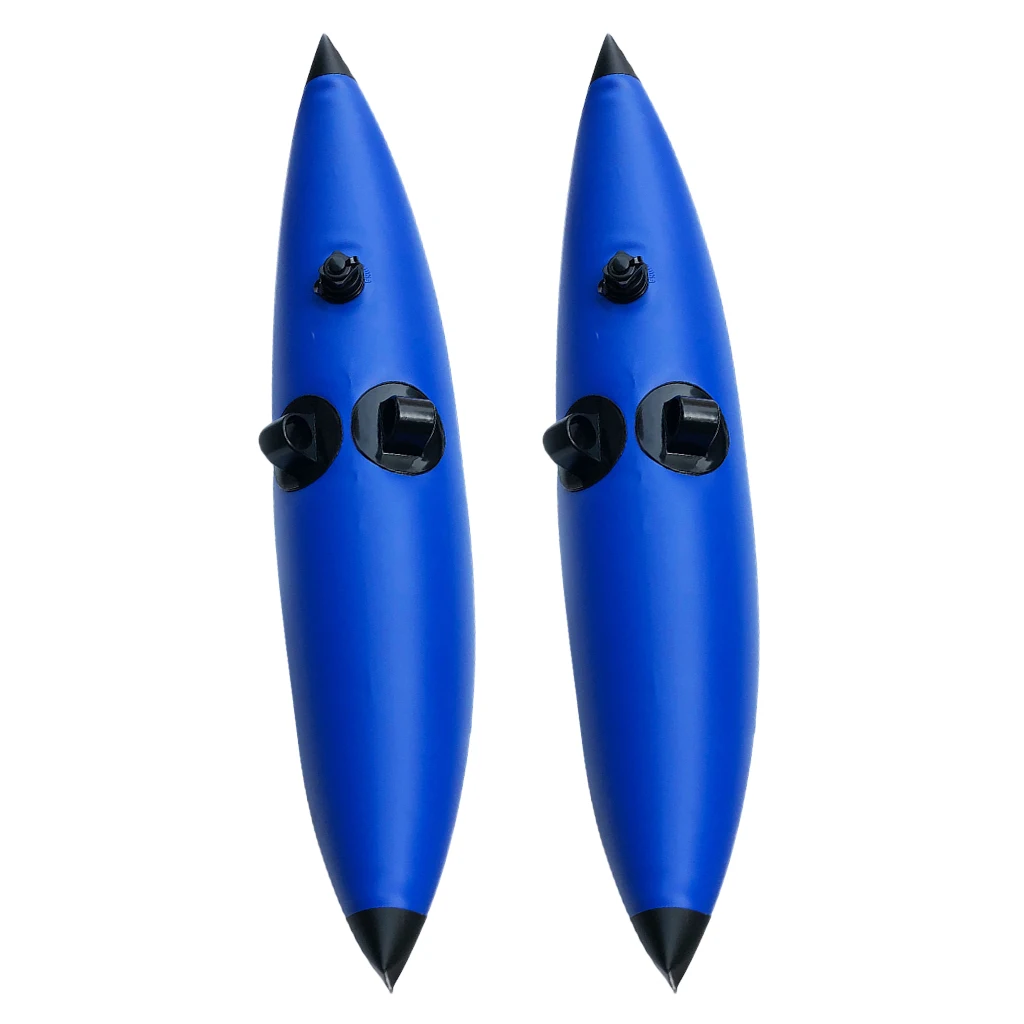 Pack 2 Blue PVC Kayak Canoe Inflatable Outrigger, Fishing Boat SUP Standing Stabilizer Kit Gear Equipment - Premium & Durable
