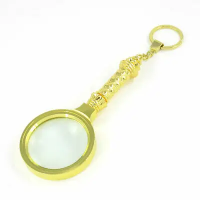 Gold Tone Metallic 50mm Diameter 3X Magnifying Glass Magnifier | Канцтовары для офиса и дома
