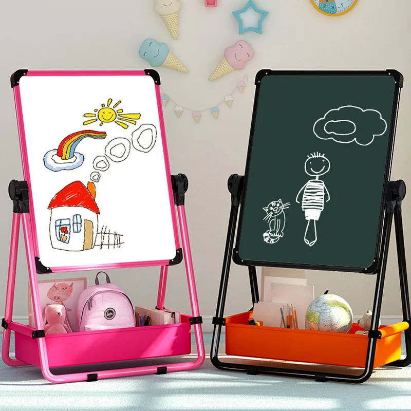 

CHILDREN'S Drawing Board Double-Sided Magnetic Adjustable Small Blackboard Braced Household Baby Painting Graffiti Writing Board