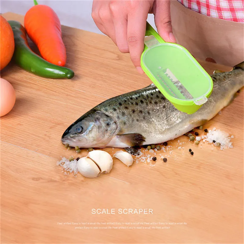 Multipurpose Fish Scale Brush Home Kitchen Garden Cooking Tool Clean Convenient Scraping Scale Kill Fish with Knife Machine