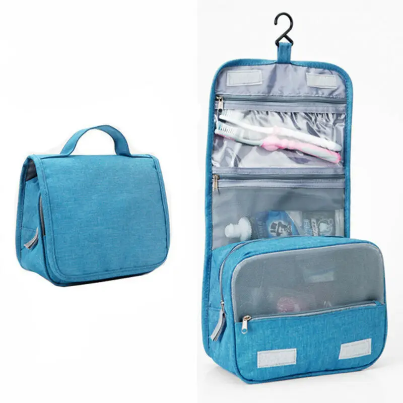 New Large Capacity Cosmetic Storage Bag Polyester Multifunction Travel Portable Cosmetic Bag Hanging Organizer Toiletry Pouch