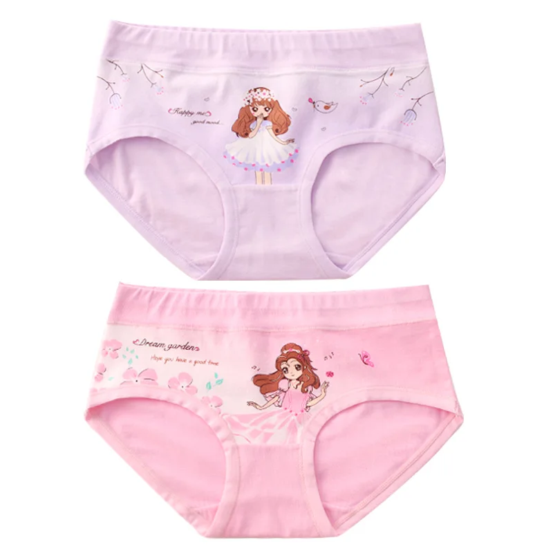 style 9-2 piece Трусики для девочек; хлопковое детское нижнее белье; милые детские трусы с рисунком для девочек; детские трусики; Одежда для девочек - Цвет: style 9-2 piece