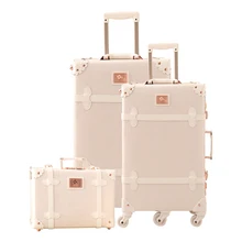 Винтажный чемодан для переноски, Жесткая Сторона, вращающаяся Спиннер, Ретро стиль, для путешествий, чемодан