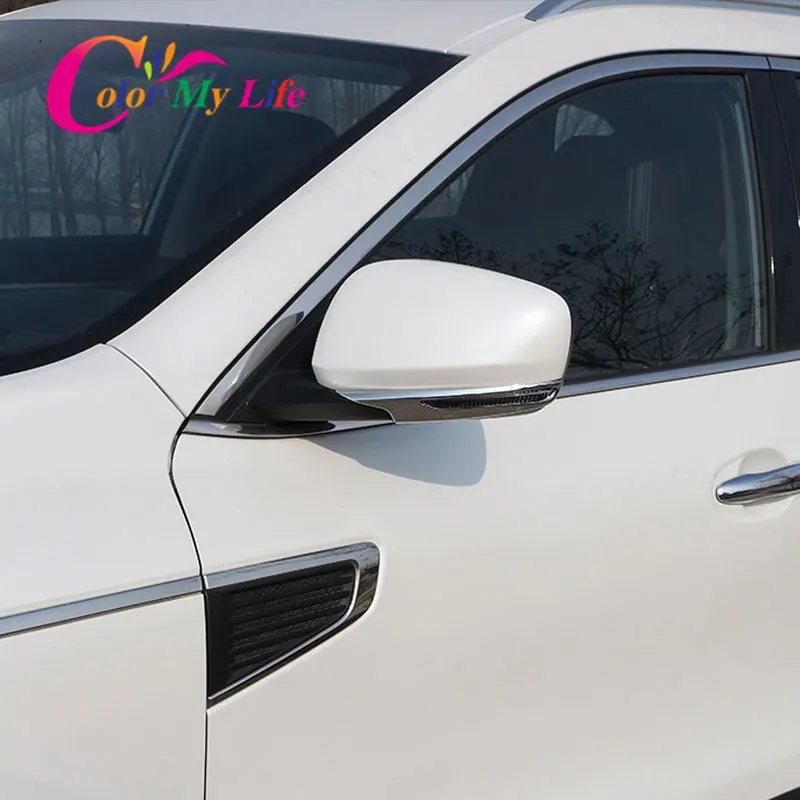 Автомобильная Боковая дверь зеркало заднего вида рамка Крышка отделка хромированные детали из АБС для Renault Kadjar аксессуары