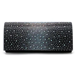 Women Fashion Luxury Rhinestone Clutch Wallet Coin Purse Casual Chain Shoulder Crossbody Bag Ladies Party Banquet Evening Bag
