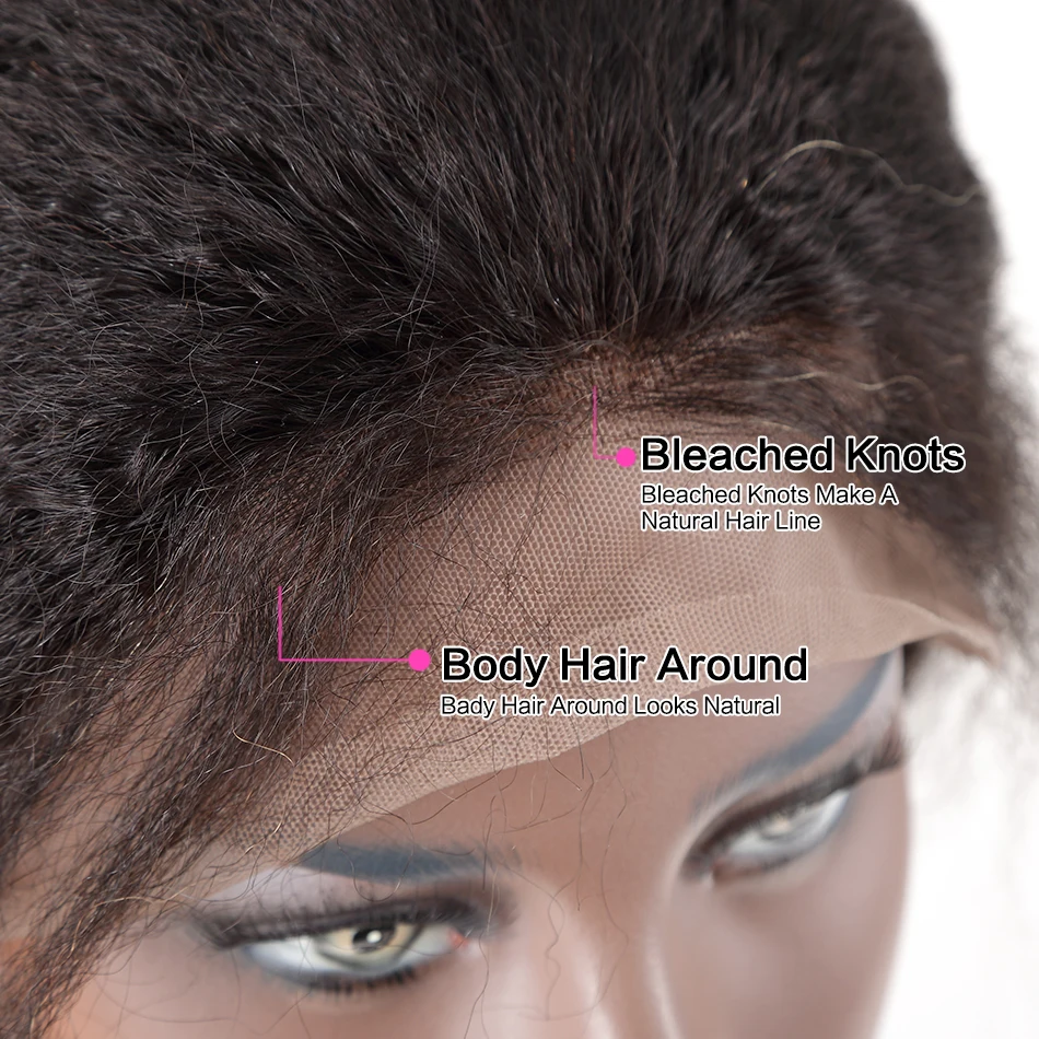 Luvin OneCutHair кудрявые прямые 13x6 бесклеевой Синтетические волосы на кружеве парики из натуральных волос на кружевной черный Для женщин