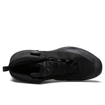 HUMTTO Waterproof Hiking Shoes Mountain Trekking Boots Black Camping Sneakers for Men Safety Climbing Sport Tactical Mens Shoes 3