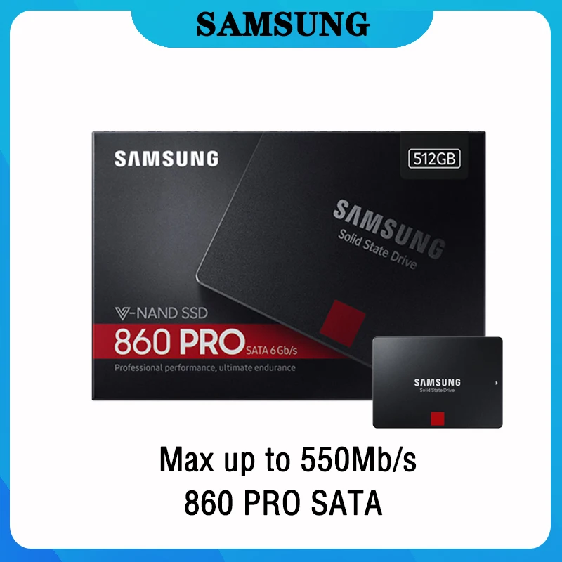 

SAMSUNG SSD 860 PRO 256GB 512GB Internal Solid State Disk HD Hard Drive SATA 3 2.5 HDD for Laptop Desktop PC 1TB 2TB 4TB