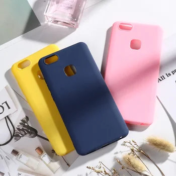 Перейти на Алиэкспресс и купить Мягкий силиконовый чехол из ТПУ для Vivo Z5X IQOO Neo Y85 Y81 Y22 X9 X9S X20 V7 Plus X21 X21i X23 X27 Pro Nex A S карамельный цвет