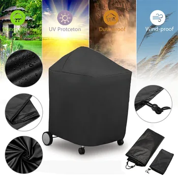 

107X84X102cm Black Waterproof BBQ Cover BBQ Accessories Grill Cover Anti Dust Rain Gas Charcoal Barbeque Grill For Weber Grill