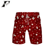 Kpop мужские модные трендовые шорты Популярные повседневные летние шорты Рождественский Западный народный праздник с принтом Санта Клауса
