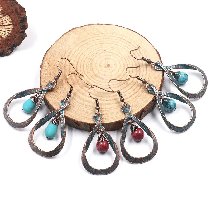 Женские серьги-подвески в богемном стиле вечерние Винтажные серьги из сплава с