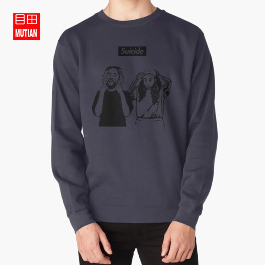 SuicideBoyS арт контуры$ uicideboy$ толстовки с капюшоном suicideboys uicideboy ghostemane lil peep lil xan night - Цвет: navy-sweatshirt