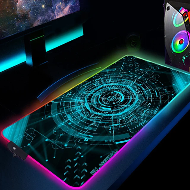 Logitech – grand tapis de souris RGB XXL, 90x40cm, antidérapant, LED, en  caoutchouc, pour bureau et jeu - AliExpress