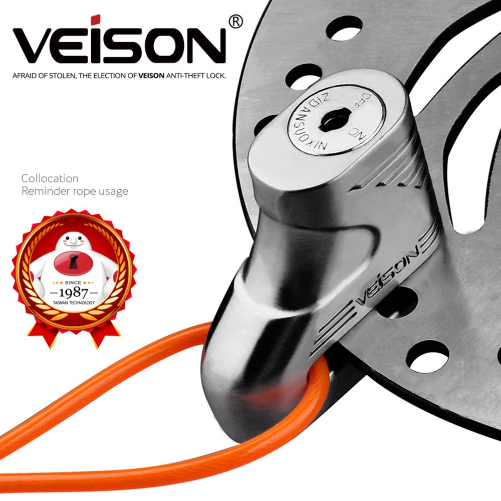 Motorcycle Lock Bike Theft Protection Brake Moto Locks Waterproof Brakes Disc