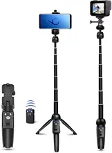 

2021 NEW Bluetooth Wireless Selfie Stick Mini Tripod Extendable Monopod with fill light Remote shutter For IOS Android phone