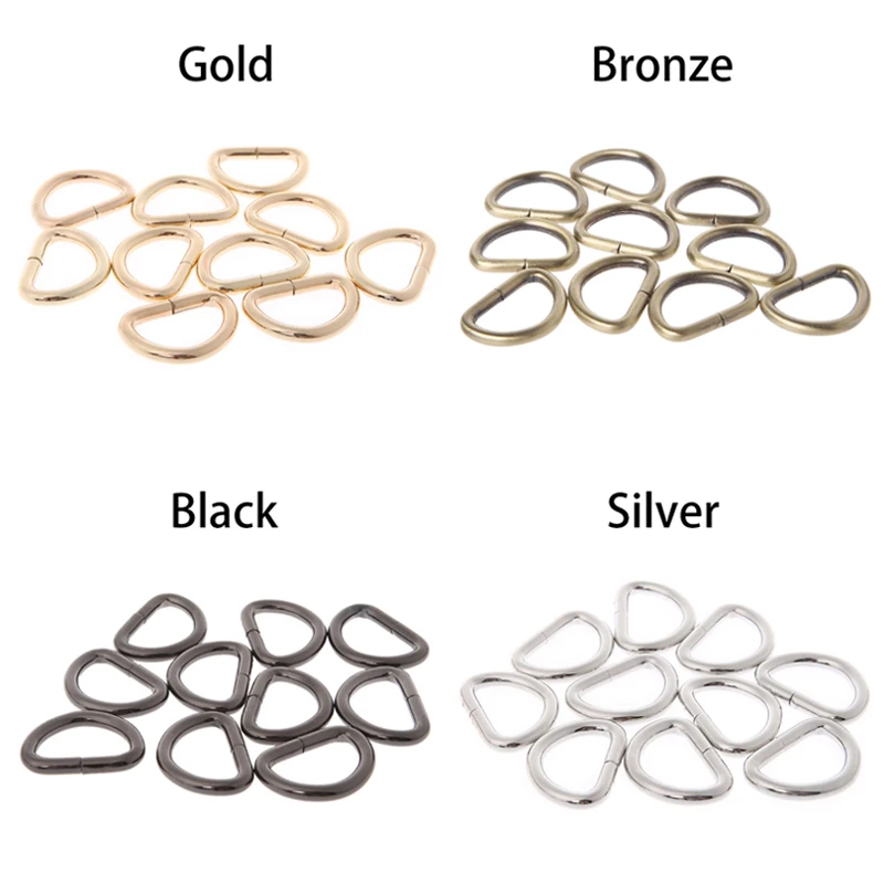 Anneaux En D En Nickel - Lot De 10 - 30 Mm - Pour Sacs, Ceintures, Harnais, Bricolage - 7