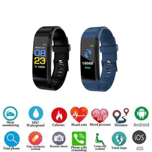 Водонепроницаемый Спортивный Браслет фитнес-трекер пульсометр кровяное давление сообщения напоминание цветной экран умный Браслет