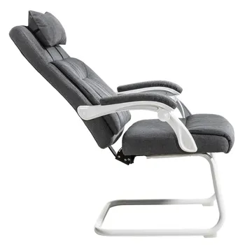 

Bow computer chair reclining boss office chair cloth ergonomic backrest home study comfortable