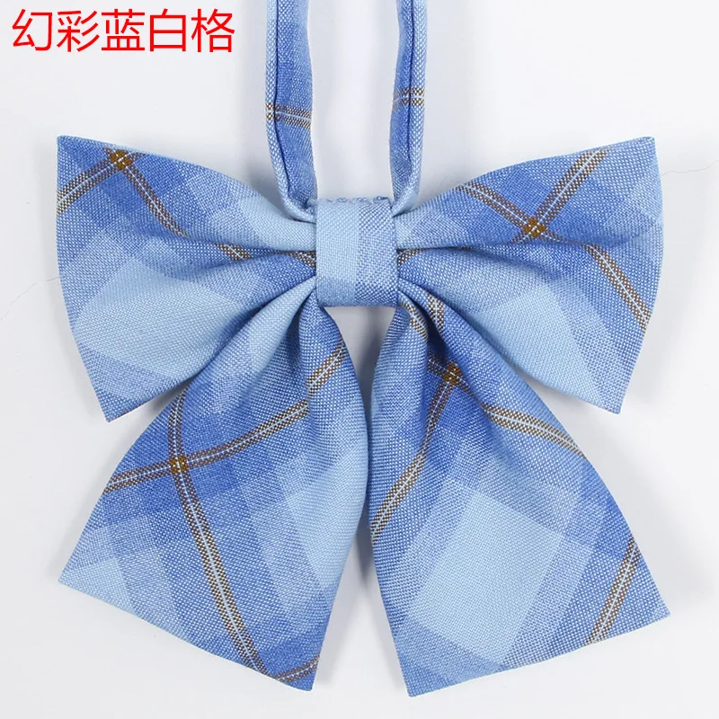 Collar Flower Японская женская школьная форма JK, юбка с высокой талией для девочек-подростков, Студенческая Милая синяя белая клетчатая школьная форма, плиссированная юбка, студенческий стиль - Цвет: Collar Flower