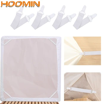 

4PCS/Set Holder Fasteners Elastic Straps Fixing Slip-Resistant Belt Elastic Bed Sheet Mattress Cover Blankets Grippers Clip